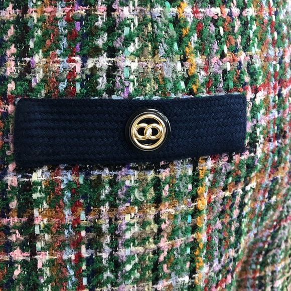 Sandro multicolor tweed high-waist shorts US 2-4 - Picture 5 of 10